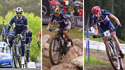 Julian Alaphilippe, Pauline Ferrand-Prévot et Jordan Sarrou, trois Français qui rêvent de redevenir champion du monde à Glasgow. (AFP)