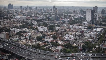 Vue aérienne sur la ville de Mexico, le 3 août 2018. (PEDRO PARDO / AFP)