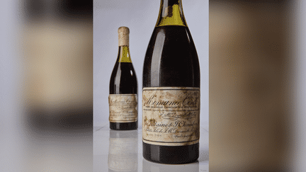 Une bouteille de Romanée-Conti vendue à un prix record, le 13 octobre 2018 par la maison d'enchère Sotheby's à New York (Etats-Unis). (SOTHEBY'S)