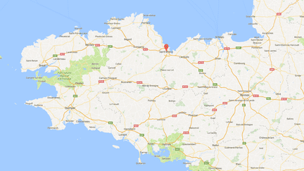 Carte de localisation de&nbsp;Saint-Brieuc. (GOOGLEMAPS)