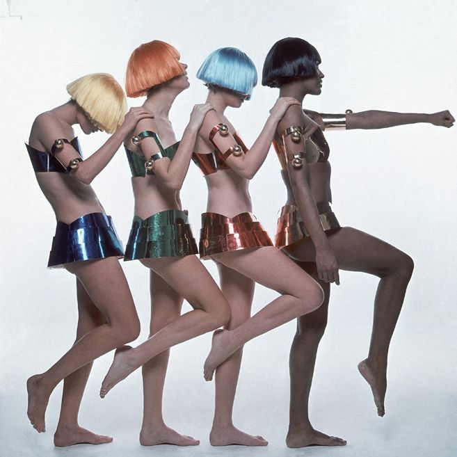 André Corrèges, série en métal poli. 1969
 (Bert Stern - 1969)