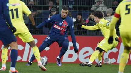 Kylian Mbappé face à Orléans en Coupe de France, le 20 janvier 2024. (GUILLAUME SOUVANT / AFP)