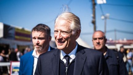 Dominique de Villepin, à la Fête de l'Humanité, le 15 septembre 2024. (BASTIEN OHIER / HANS LUCAS VIA AFP)