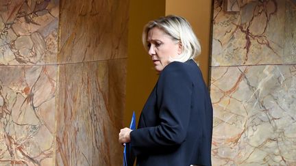 La cheffe du Rassemblement national, Marine Le Pen, le 7 octobre 2019 à Paris. (ALAIN JOCARD / AFP)