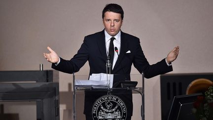 &nbsp; (Matteo Renzi à l'école polytechnique de Turin, le 18 février 2015 ©)