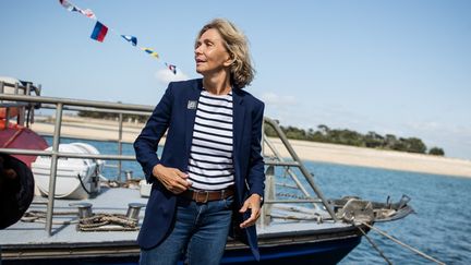 Valérie Pécresse, la candidate à la présidentielle 2022 et présidente de la région Ile-de-France, le 15 août 2021 au Croisic (Loire-Atlantique).&nbsp; (BAPTISTE ROMAN / HANS LUCAS /  AFP)