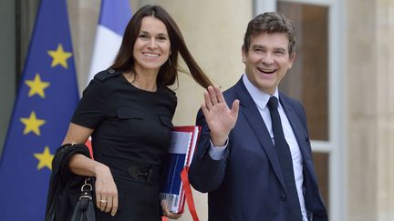 Les anciens ministres socialistes Aur&eacute;lie Filippetti et Arnaud Montebourg, le 18 septembre 2013 &agrave; l'Elys&eacute;e. (ERIC FEFERBERG / AFP)