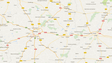 La jeune femme enceinte a été emmenée de force dans une voiture alors qu'elle&nbsp;se trouvait à un arrêt de bus à Saint-Jacques-de-la-Lande (Ille-et-Vilaine). (GOOGLE MAPS / FRANCEINFO)