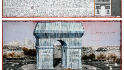 L'Arc de Triophe, Wrapped" (Projet for Paris) - Place de l'Etoile - Charles de Gaulle (2019), collection particulière. (CHRISTO  / TASCHEN)