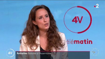 Clémence Guetté, députée LFI du Val-de-Marne, invitée de France 2 le 3 juin 2023. (FRANCE 2)