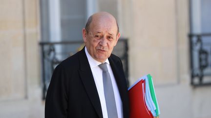 Le ministre des Affaires étrangères, Jean-Yves Le Drian, après un conseil des ministres, mercredi 24 juin 2020. (LUDOVIC MARIN / AFP)