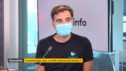 Nicolas Brusson, cofondateur de Blablacar, était l'invité de franceinfo jeudi 1er juillet. (CAPTURE D'ECRAN DAILYMOTION)