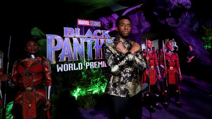 Chadwick Boseman pose à la première de "Black Panther" à Los Angeles (Californie) le 29 janvier 2018. (MARIO ANZUONI / REUTERS)