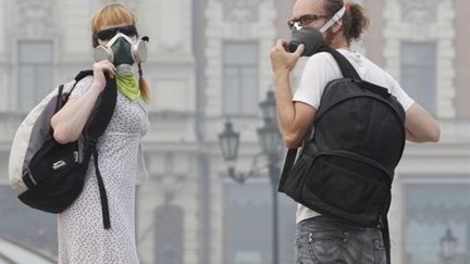 Canicule et fumées à Moscou, en août (AFP Lev Maslov)