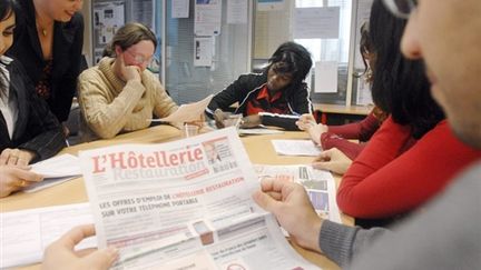 Mission locale de Dreux: jeunes demandeurs d'emplois, le 18 janvier 2008. (AFP Alain Jocard)