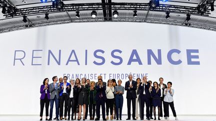 Le lancement du parti Renaissance à Paris, le 17 septembre 2022. (JULIEN DE ROSA / AFP)