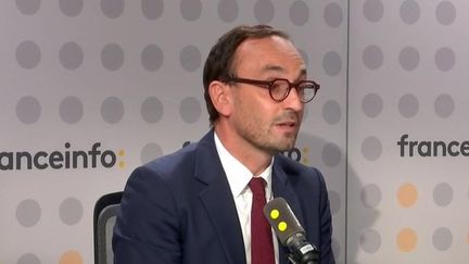 Le député EPR Thomas Cazenave, également ancien ministre délégué chargé des Comptes publics, mercredi 9 octobre 2024 dans franceinfo soir. (FRANCEINFO / RADIO FRANCE)