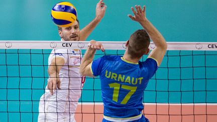 Antonin Rouzier, MVP de cet Euro de volley 2015 (NIKOLAY DOYCHINOV / AFP)