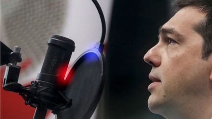 &nbsp; (Alexis Tsipras a répondu pendant deux heures aux questions d'une radio proche de Syriza © MaxPPP)