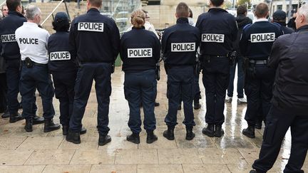 Manifestation de policiers à Bordeaux le 25 octobre 2016 (NICOLAS TUCAT / AFP)