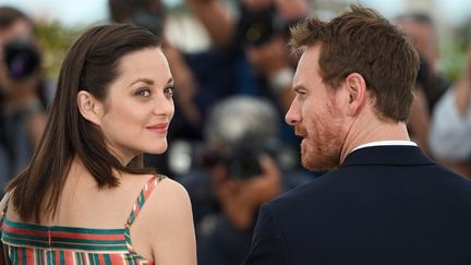 Marion Cotillard et Michael Fassbender samedi à Cannes
 (AFP/MARIE-CHRISTINE POUJOULAT)