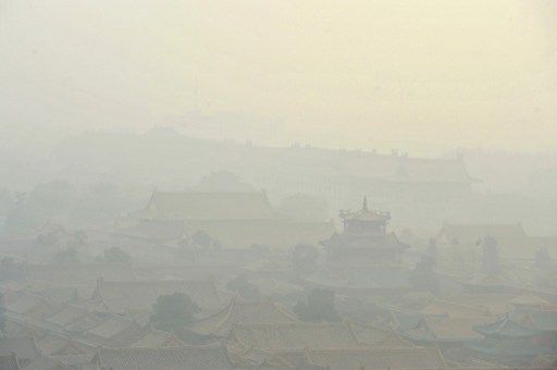 A Pékin, la Cité Interdite dans le smog, le 2 novembre 2013.  (KE WEI / IMAGINECHINA)