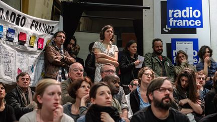 &nbsp; (Assemblee générale des salariés grévistes de Radio France au studio 105 de la Maison de la Radio © Maxppp)