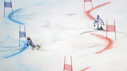 Marcel Hirscher (Autriche) dans le "team event" (HERBERT NEUBAUER / MAXPPP)