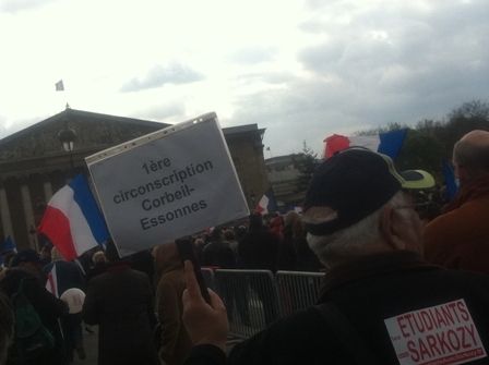 Les fédérations de l'UMP ont organisé par bus et train la venue des militants. (CR)