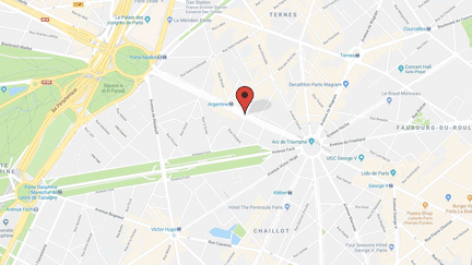 Une banque a été braquée avenue de la Grande Armée, à Paris, le 16 février 2018. (GOOGLE MAPS)