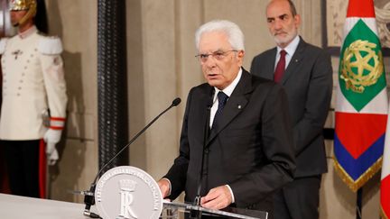 Le président italien Sergio Mattarella, au palais du Quirinal à Rome, le 22 août 2019. (REMO CASILLI / REUTERS)