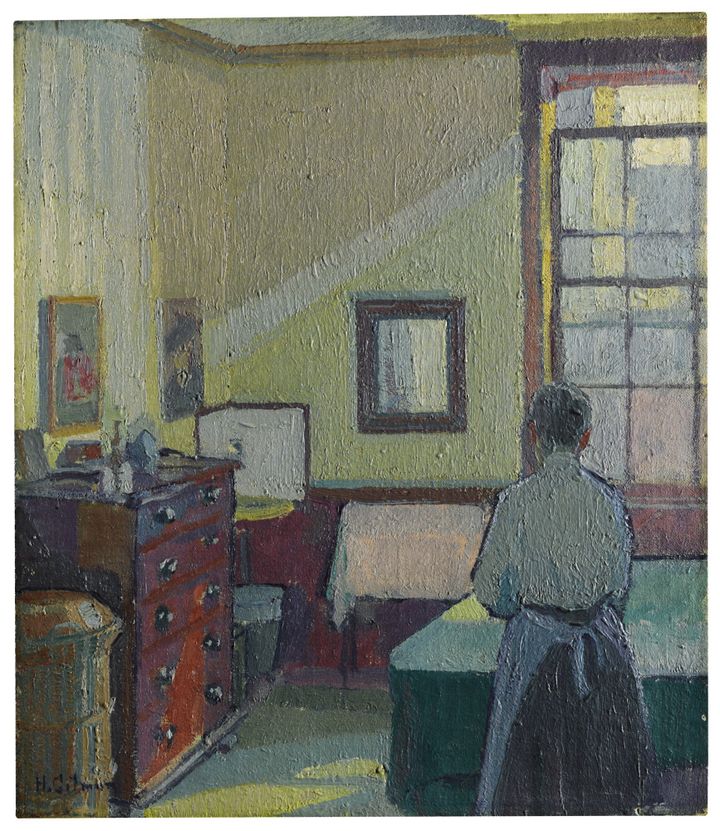 "Interior (Mrs Mounter)" de Harold Gilman, 1917 - Huile sur toile de la collection de David Bowie (estimée 150.000 à 250.000 livres)
 (Sotheby&#039;s)