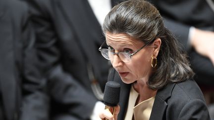 La ministre de la Santé, Agnès Buzyn, le 10 avril 2018 à l'Assemblée nationale, à Paris.&nbsp; (BERTRAND GUAY / AFP)