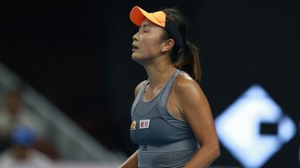 La tenniswoman chinoise Peng Shuai lors du tournoi de Pekin (Chine), le 29 septembre 2019. (XU YANAN / XINHUA / AFP)