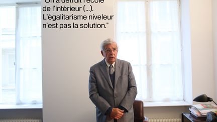 Le s&eacute;nateur du Belfort Jean-Pierre Chev&eacute;nement pr&ocirc;ne un "r&eacute;cit national" plut&ocirc;t qu'un "roman national". Il d&eacute;nonce la r&eacute;forme du coll&egrave;ge, le 18 mai sur France Inter.&nbsp; (MAXPPP)