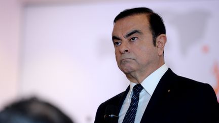 Le PDG de Renault, Carlos Ghosn, au siège du groupe automobile, le 10 février 2017, à Boulogne-Billancourt.&nbsp; (ERIC PIERMONT / AFP)