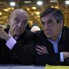 Alain Juppé et François Fillon, le 13 février 2016 à Paris.&nbsp; (LIONEL BONAVENTURE / AFP)