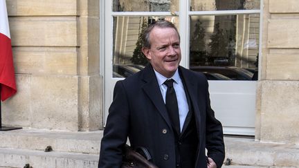 Jean-Eudes du Mesnil du Buisson, secrétaire général de la CPME, le 29 novembre 2018 à Matignon (Paris). (CHRISTOPHE ARCHAMBAULT / AFP)