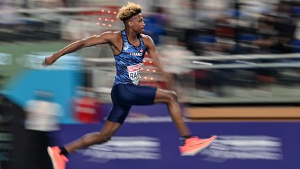 Melvin Raffin lors des Championnats d'Europe d'athlétisme en salle en mars 2021. (ANDREJ ISAKOVIC / AFP)