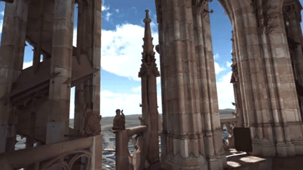 Voyage en immersion au sommet de la flèche de la cathédrale de Strasbourg grâce à la réalité virtuelle 
 (Culturebox / Capture d&#039;écran)