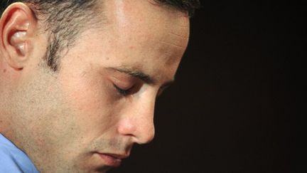 Oscar Pistorius, tête basse, avant le réquisitoire