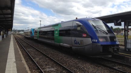 Un TER en gare de Montluçon (Allier). (EMMANUEL MOREAU / RADIO FRANCE)