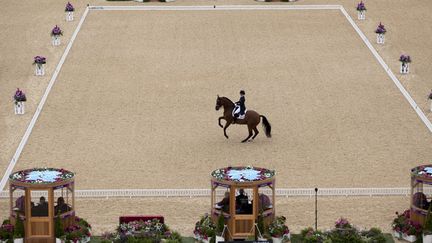 La Française Jessica Michel a terminé a été éliminée de l'épreuve de dressage