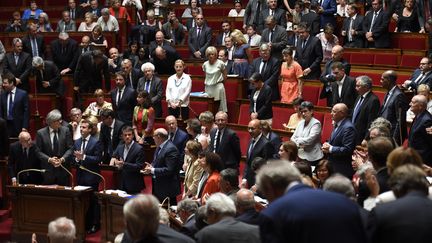 D&eacute;put&eacute;s et membres du gouvernement dans l'h&eacute;micycle le 30 juin 2015 (MARTIN BUREAU / AFP)