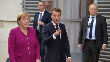 Angela Merkel et Emmanuel Macron à Toulouse, le 16 octobre 2019. (PASCAL PAVANI / AFP)