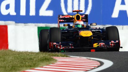 L'Allemand Sebastian Vettel sur le circuit de Suzuka