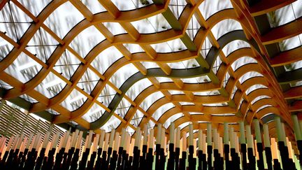 Le pavillon tr&egrave;s architectural de la Chine, le 1er 2015. (MAXPPP)