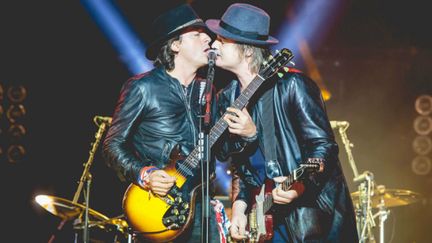  (Carl Barât et Pete Doherty au festival de Reading, le mois dernier © Danny Payne/REX Shutter/SIPA)