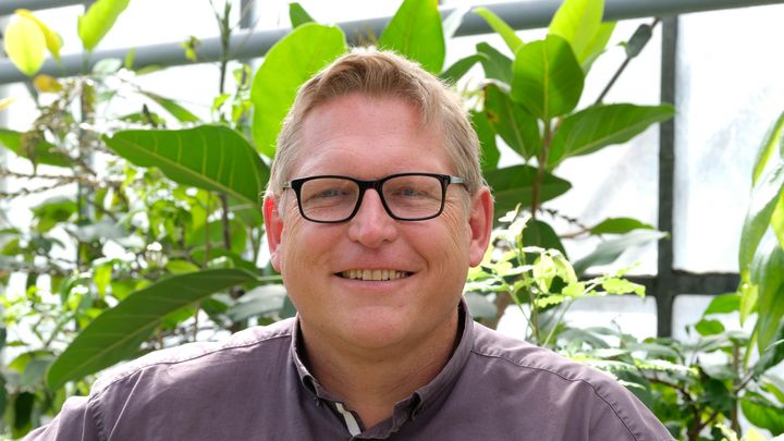 Frédéric Pautz, directeur du Jardin botanique Jean-Marie Pelt, à Nancy.&nbsp; (ISABELLE MORAND / DIDIER HIRSCH / RADIO FRANCE / FRANCE INFO)