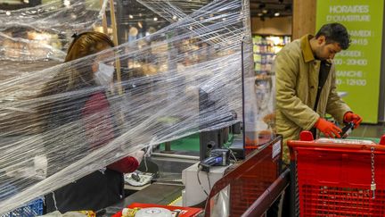 Un supermarché dans l'Eure, le 8 mai 2020.&nbsp; (GODONG / BSIP / AFP)